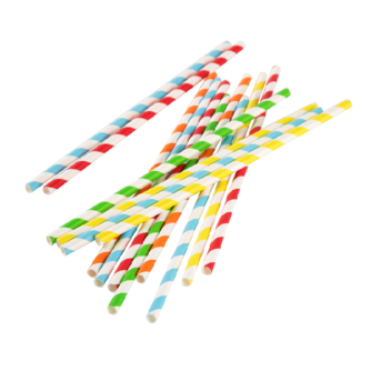 Bombilla Polipapel Multicolor 6 mm - 100 Uni